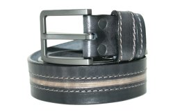OPASEK VALEŠOVÁ ČERNOŠEDÝ S DVOJITÝM ŠITÍM 100/4 CM