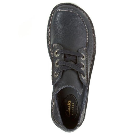 detail OBUV CLARKS FUNNY DREAM NAVY LEATHER