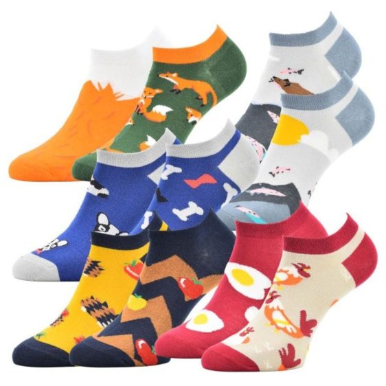 detail 74002 Ponožky Olet Barevné sneaker TWINS 5 párů